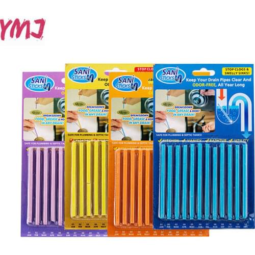 12pcs/Pack Sewer Rod Drain Cleaner Sticks Kitchen Toilet Bathtub Sewage Decontamination To Deodorant Sewer Stop Clogs tools