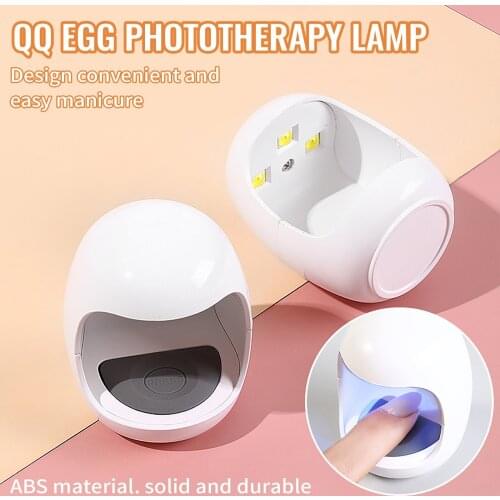 3W UV LED Nail Dryer Lamp Mini Egg Shape Nail Gel Polish Phototherapy Machine Single Finger USB Connector Nail Art Lamp Tool 308