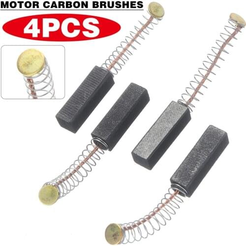 4pcs Mini Motor Carbon Brushes with Spring Set Spare Part 6mm*6mm*20mm For Electric Drill
