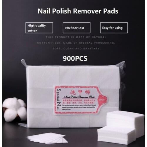 900Pcs Nail Art Wipes Lint-Free Wipes Napkins Nail Polish Remover Gel Nail Wipes Nail Cotton Pads Manicure Pedicure Clean Tools