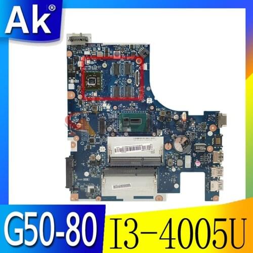 Akemy ACLU3 ACLU4 NM-A361 laptop motherboard For lenovo Ideapad G50-80 R5 M330 DDR3L SR1EK I3-4005U Main board full work