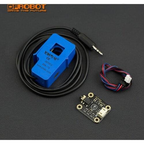 DFRobot Gravity series Analog AC Current Sensor, Range 0~20A include probe + adapter module + 3-Pin interface cable for arduino