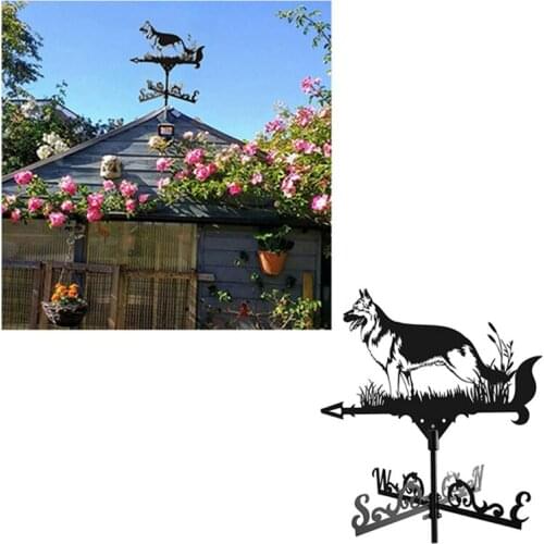 AT69 -Animal Design Weather Vane Spinner Wind Direction Farm Scene Stake for Garden Yard Decoration Garden Weathervane