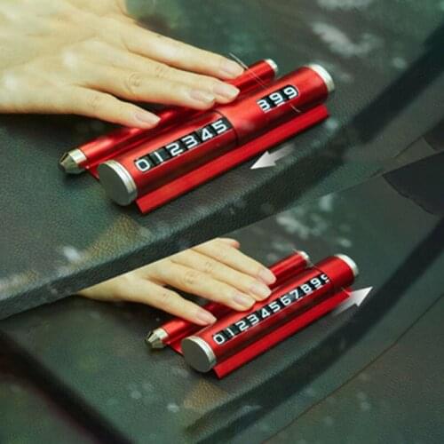 Car Temporary Parking Sign, Moving Car Phone Sign, Sliding Hidden High Temperature Resistant Parking Number Sign, Creative Stop