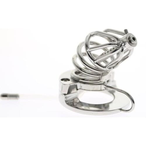 Cock Prison BDSM Male Stainless Steel Chastity Device Belt Metal Cock Cage Extreme Cock Lock Restraint Ring Sex Toy for Men