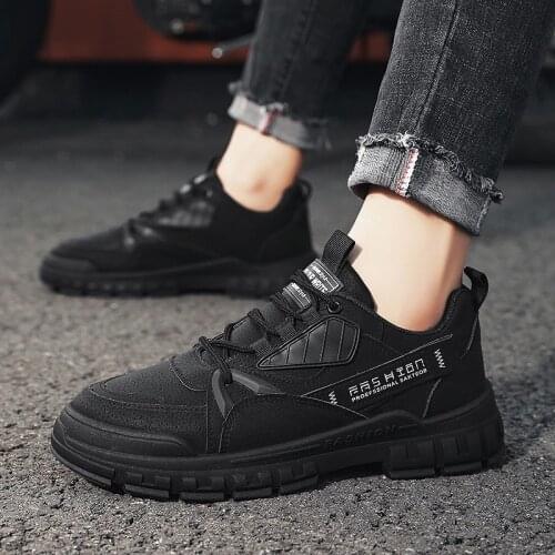 Autumn Men Artificial Leather Boots Lace Up Men Shoes British Fashion Tooling Ankle Boots Zapatos De Hombre Men Casual Shoes