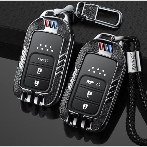 Zinc Alloy+Silica Gel Car Remote Key Cover Case Key Shell For Honda Civic Accord CR-V CITY HRV JAZZ VTEC Honda JDM Odyssey Fit