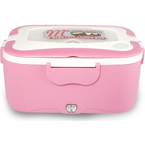 Electric Heated Lunch Box Electric Stainless Steel Inner Pot Lunch Box Set Portable Heated Food Warmer Box for Car 12V/24V/220V