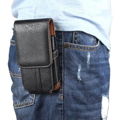 Men Phone Bag Card Leather Hook Waist Bags Universal For iPhone 11 12 Pro Max X XS XR Huawei Samsung Xiaomi OPPO VIVO Phone Case