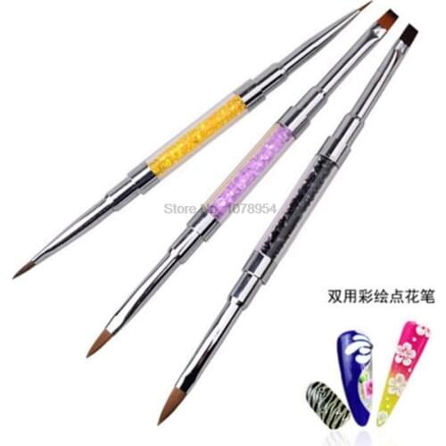 500pcs Nail Art Brush Liner Painting Pen Laser Gradient Handle UV Gel Cleaning Drawing Brushes Kit Manicure Nail Art Tools