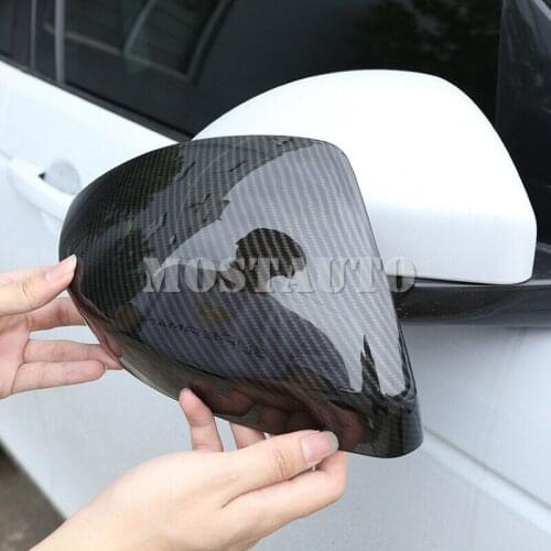 For Jaguar E-Pace 2017-2021 ABS Carbon Fiber Rearview Mirror View Cover Trim 2pcs Car Accessories Interior Car Decor Car Trim