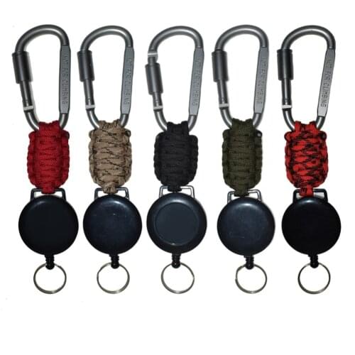 Origin source outdoor expansion enthusiasts climbing buckle lifeline anti-drop box seven-core umbrella rope keychain