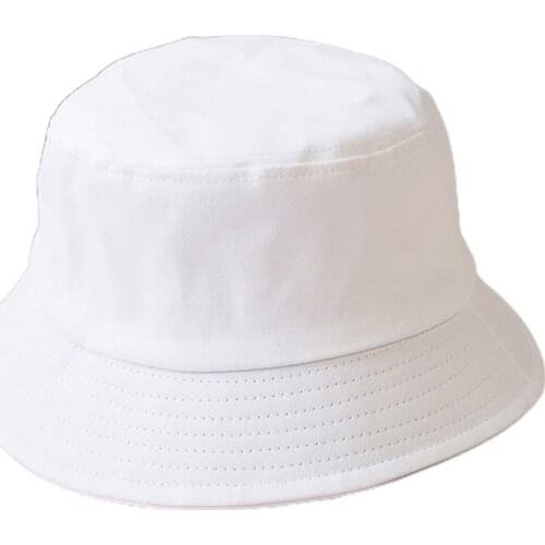 New Unisex Cotton Bucket Hats Women Summer Sunscreen Panama Hat Men Pure Color Sunbonnet Fedoras Outdoor Fisherman Hat Beach Cap