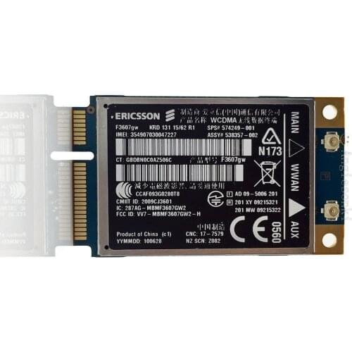 Unlocked Ericsson F3607GW sps 574249-001 Wireless 3G WCDMA HSDPA Mini PCI-E card for H P 2540P 8640 8540W 8440P EliteBook 8740w