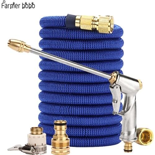 Hose- Pipe 25FT-100FT Garden Hose Expandable Flexible Water Hose Plastic Hose Handy Pipe With Spray Gun Watering Double Latex