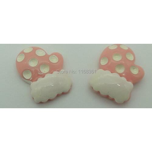Pcs/lot resin flatback light pink glove 22mm Cabochons Scrapbooking Hair Bow Center DIY Christmas decration C106-7
