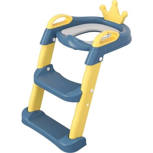1-10 Years Baby Crown Potty Step Stool Ladder Adjustable Pot Training Chair Toilet Seat Childrens Urinal Backrest Toddlers WC