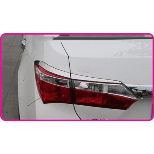 Higher star ABS with Chrome 4pcs car taillight decoration trim,rear lamp cover for Toyota Corolla 2014-2017