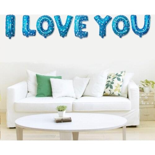 I LOVE YOU Aluminum Foil Balloons For Wedding Propose Party Decoration Deco 1 Set=8 letters
