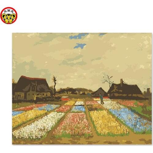 Painting by numbers art paint by number itself handmade DIY decoration drawing room bedroom sofa background painting Van Gogh Ga