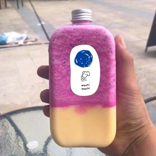 10pcs/lot Creative Milk Tea Bottle Juice Drink Milk Tea Coffee Shop Drink Bottle Storage Kitchen Canister Sets Candy Mason Jar