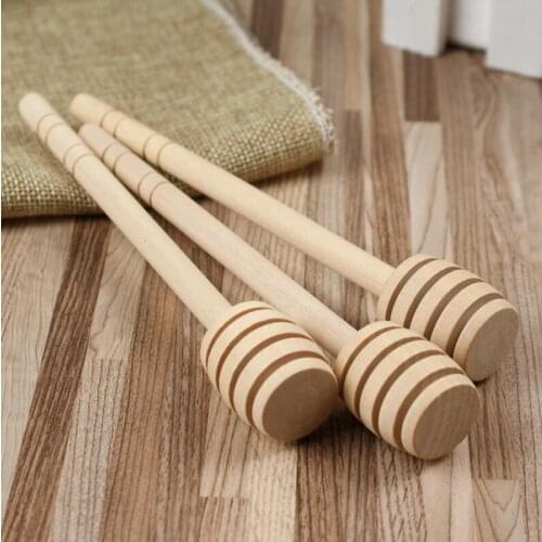 15 cm Stirrer Wooden Honey Spoon Stick for Honey Jar Long Handle Mixing Stick Honey Dipper Party Supply