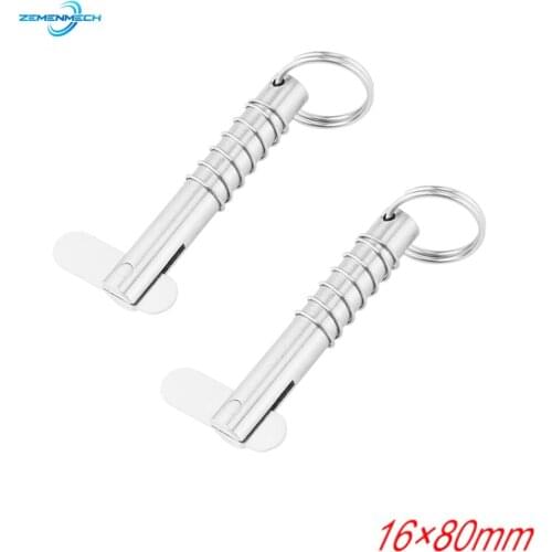 2PCS Boat Accessories 316 Stainless Steel Boat Quick Release Pin Marine Hardware Deck Hinge Replacement M16*80mm Marine Hardware
