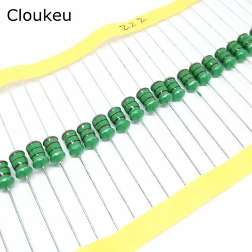 20Pcs 1w 2.2MH 222K Color Code Inductance Inductor 0510 2.2MH 222K 222