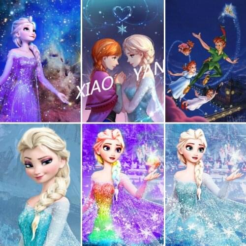 5D Square Diamond Painting Cartoon Peter Pan Embroidery Cross Stitch Mosaic Rhinestone Decor Crafts Birthday Gifts for Children