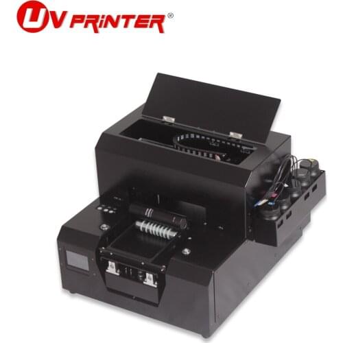 A4 UV flatbed printer cylinder printing for PVC card metal wooden pen round cup pattern printing 6 colors continuous ink supply