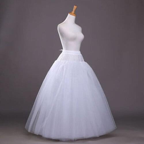 White No-Hoop Petticoat Underskirt Slip Crinoline Prom Wedding Accessories 2021