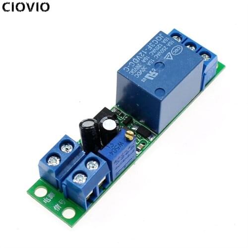 CIOVIO 5PCS 12V delay relay module Auto start delay switch with optocoupler signal trigger time adjustable