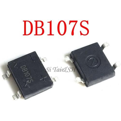 10PCS DB107S DB107 1A 1000V SOP-4 Diode Bridge Rectifier SMD