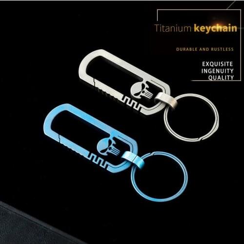 EDC titanium alloy keychain durable non-rust quality light creative key ring