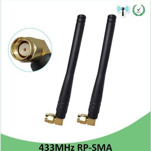 433MHz antenna 3dbi lora antena RP-SMA Connector 433 mhz antena rubber waterproof antenne IOT wireless Gasmeter Lorawan Emeter