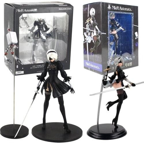 25-36cm NieR: Automata YoRHa No.2 Type B 2B Sexy Girl with Sword PVC Cartoon Game Figure Toys Doll