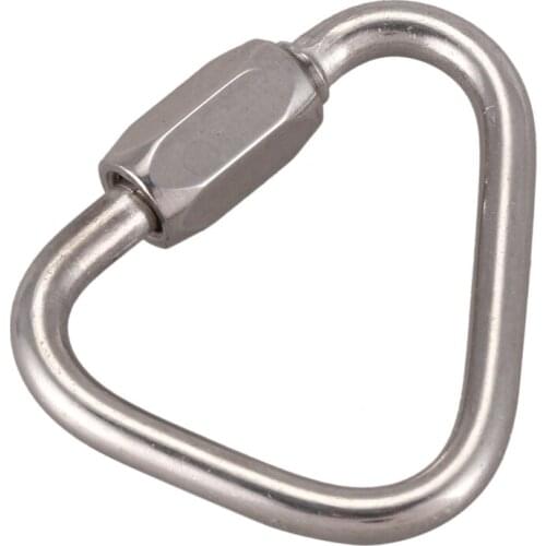 Stainless Steel Screw Gate Rock Lock Climbing Gear Carabiner 3.5MM