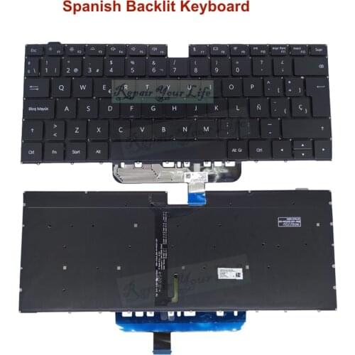 2H-BCQSPH80121 UK/GB US Spanish Backlit Keyboard for Huawei MateBook D14 2020 D15 9Z.NG2LN.001 SP/ES/LA Spain Notebook Keyboards
