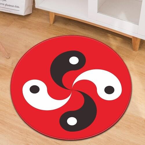 Tai Chi 3D Printed Round Carpet Children Rooms Game Pad Kids Room play tent Area Rug Soft Flannel Baby crawl Antiskid Floor Mat