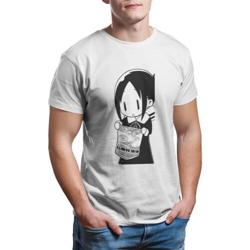Men Comfort Kaguya sama Love Is War Romantic Comedy Anime Series T-Shirt Kaguya Chan Snack Pure Cotton Tees Harajuku TShirt