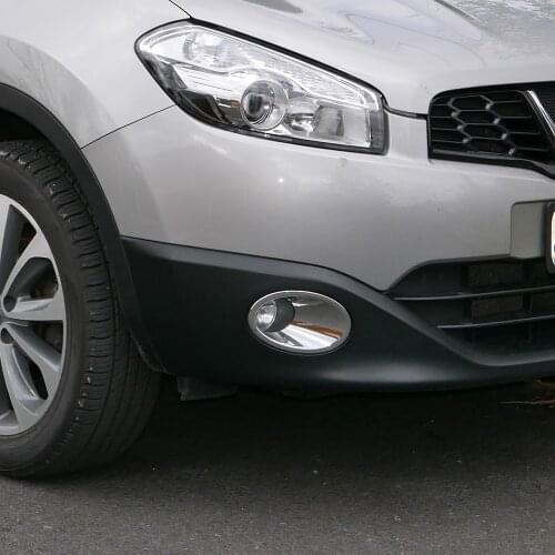 For Nissan Qashqai Dualis +2 J10 2010 2011 2012 2013 ABS Chrome Front Foglight Cover Trim Fog Light Cover Trim Car Accessories