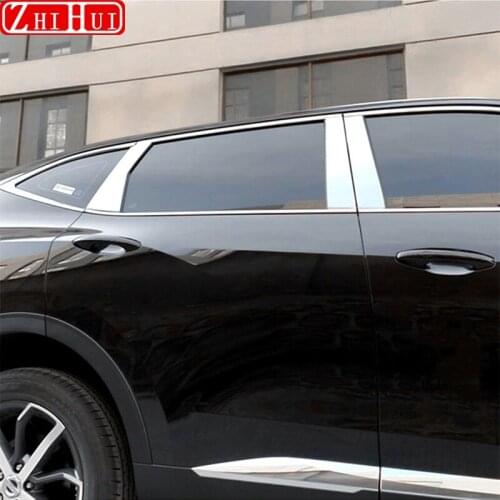 Car Window Center Pillar Sticker FilmTrim Exterior Decoration B-Pillar Column Strip For Haval F7 F7X 2019 2020 2021 Accessories
