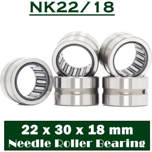 NK22/18 Bearing 22*30*18 mm ( 5 PC ) Solid Collar Needle Roller Bearings Without Inner Ring NK22/18 NK223018 Bearing