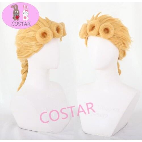 COSTAR Hot Anime JoJos Bizarre Adventure Giorno Giovanna Cosplay Wig Dressup Accessories