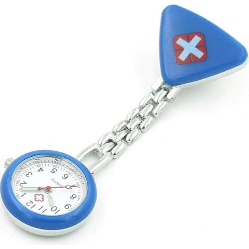 Protable Nurse Watches With Clip Red Cross Brooch Pendant Pocket Hanging Doctor Nurses Medical Quartz Watch XIN-Shipping