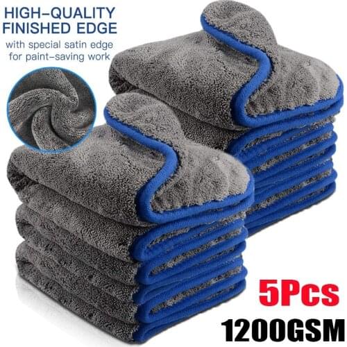 Professional Premium Microfiber Towels,1200GSM Ultra-Thick Dual-Sided Cars Drying Towel Cloth for Household Cleaning
