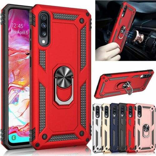 Armor Shockproof Silicone Metal Ring Case For Huawei P30 Pro P20 Lite Y5 Y6 Y7 Pro P Smart 2019 Honor 8A 10 Lite Nova 3e 4e