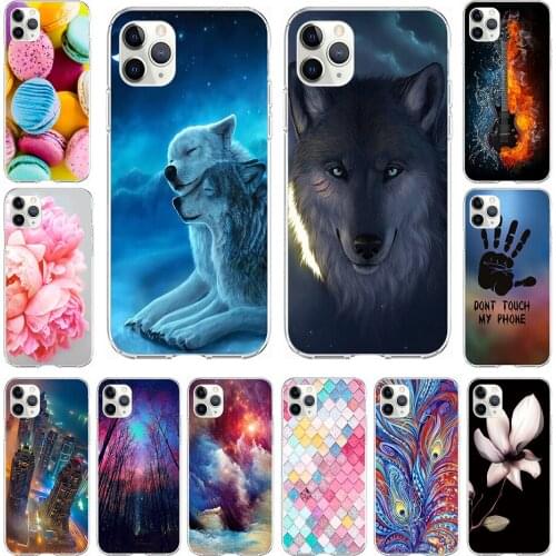 Silicone For iPhone 12 Pro Max Case 12 Mini Colorful World Snow Wolf Soft TPU Cover Phone Case Apple iPhone 12Pro 360 protective