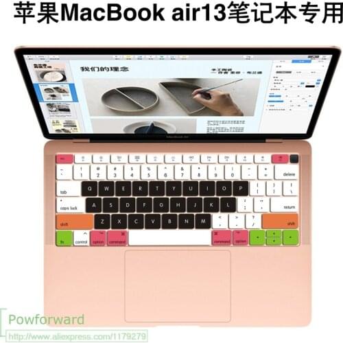 For 2018 macbook air 13" 13.3 A1932 With Touch ID English US Silicone keyboard Cover Protector Macbook Air13 A 1932 touchbar