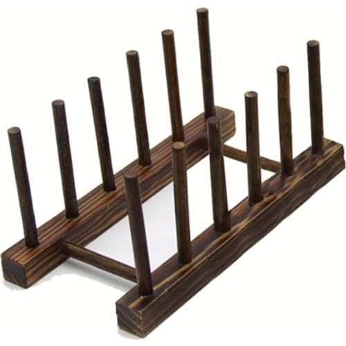DIY Bamboo Drainer Wooden Dish Rack Plates Holder Kitchen Storage Cabinet Organizer For Dish/Cutting Board/Plate/Cup/Pot 2021